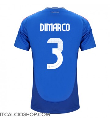 Italia Federico Dimarco #3 Prima Maglia Europei 2024 Manica Corta